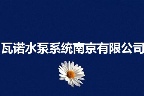 瓦诺水泵系统南京有限公司