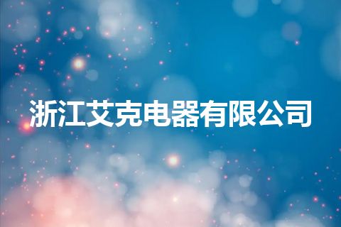 浙江艾克电器有限公司