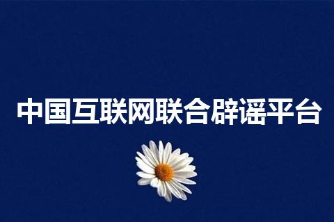 中国互联网联合辟谣平台