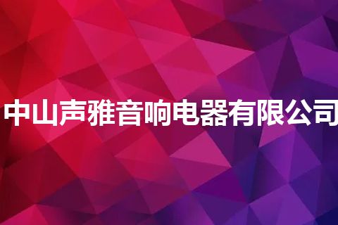 中山声雅音响电器有限公司