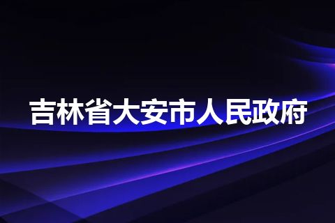 吉林省大安市人民政府