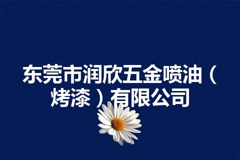 东莞市润欣五金喷油（烤漆）有限公司