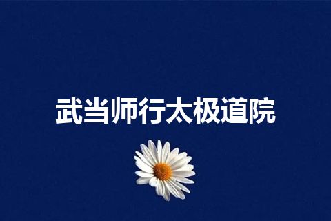 武当师行太极道院