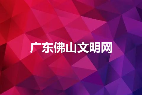 广东佛山文明网