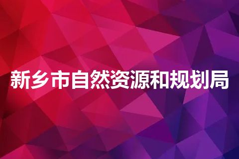 新乡市自然资源和规划局