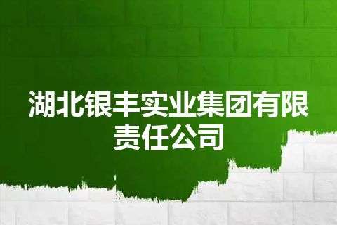 湖北银丰实业集团有限责任公司 湖北银丰实业集团有限责任公司