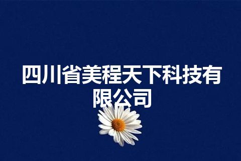 四川省美程天下科技有限公司