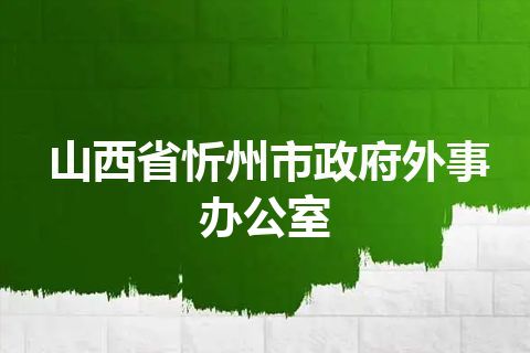 山西省忻州市政府外事办公室
