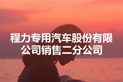程力专用汽车股份有限公司销售二分公司