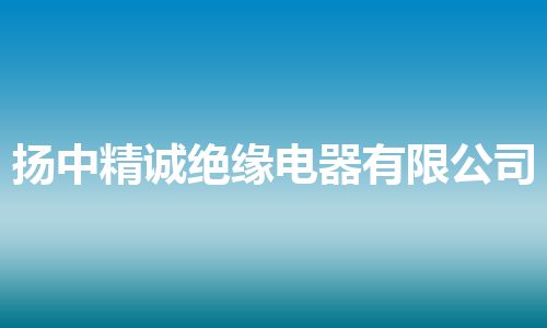 扬中精诚绝缘电器有限公司