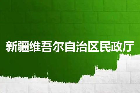 新疆维吾尔自治区民政厅 新疆维吾尔自治区民政厅
