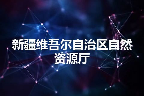 新疆维吾尔自治区自然资源厅