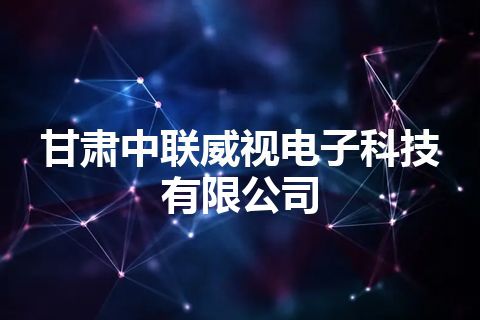 甘肃中联威视电子科技有限公司