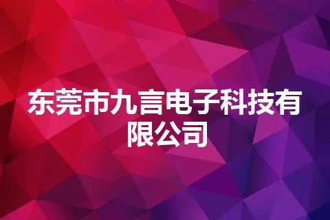 东莞市九言电子科技有限公司