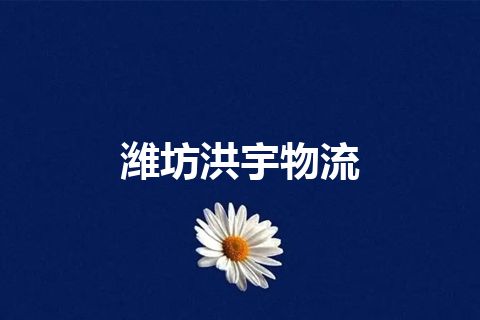 潍坊洪宇物流 潍坊洪宇物流