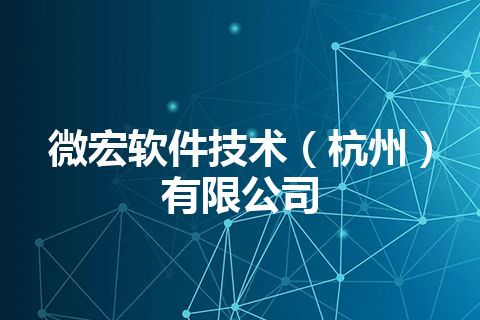 微宏软件技术（杭州）有限公司