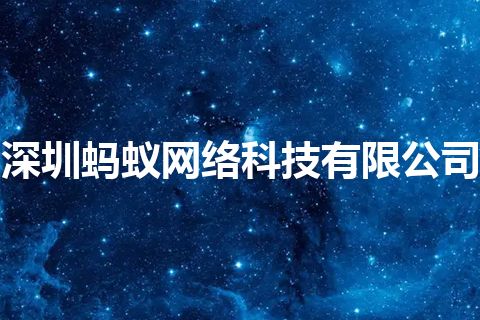 深圳蚂蚁网络科技有限公司