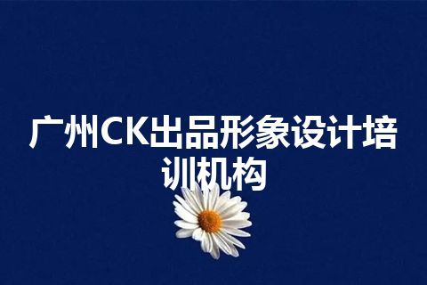 广州CK出品形象设计培训机构