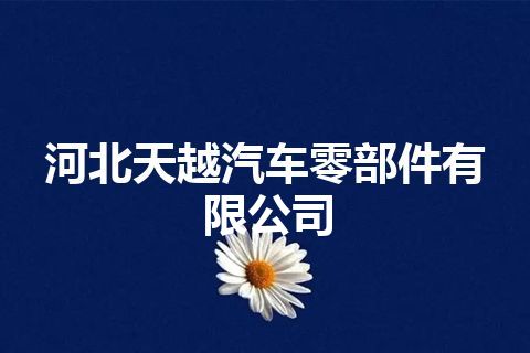河北天越汽车零部件有限公司