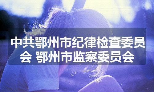 中共鄂州市纪律检查委员会 鄂州市监察委员会 中共鄂州市纪律检查委员会 鄂州市监察委员会