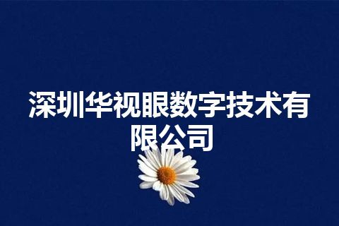 深圳华视眼数字技术有限公司