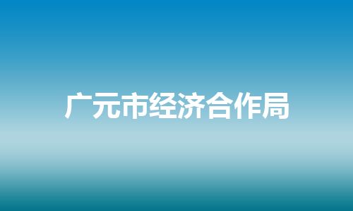 广元市经济合作局