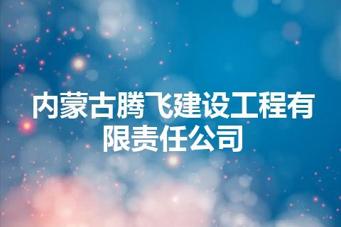 内蒙古腾飞建设工程有限责任公司 内蒙古腾飞建设工程有限责任公司
