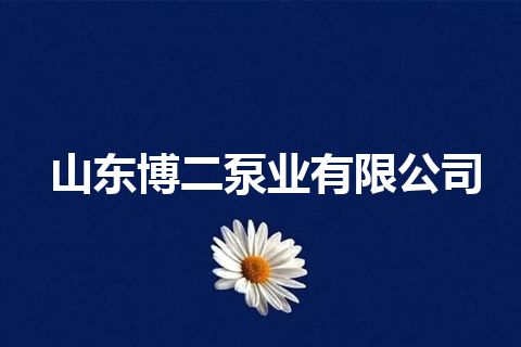 山东博二泵业有限公司 山东博二泵业有限公司