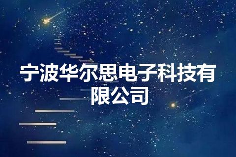 宁波华尔思电子科技有限公司 宁波华尔思电子科技有限公司