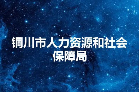 铜川市人力资源和社会保障局 铜川市人力资源和社会保障局
