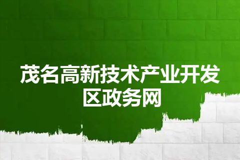 茂名高新技术产业开发区政务网