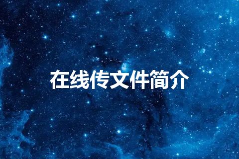 在线传文件简介