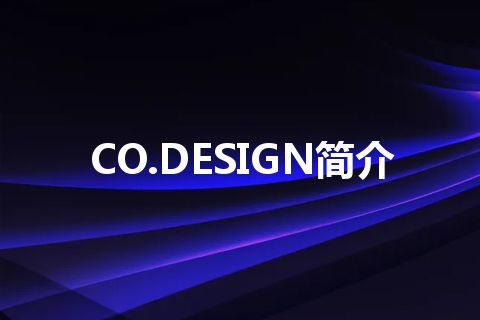 CO.DESIGN简介 CO.DESIGN简介