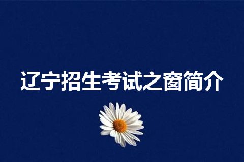 辽宁招生考试之窗简介