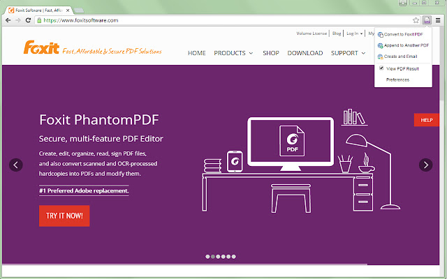Foxit PDF Creator: 网页转换为PDF