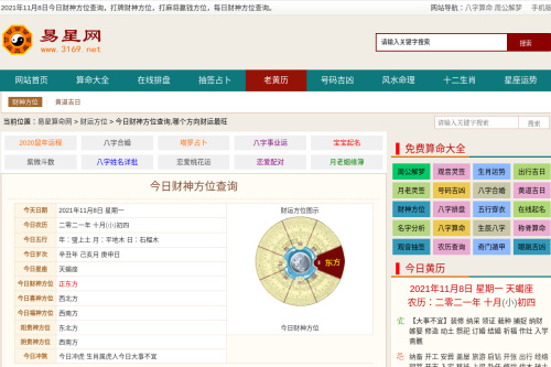今日财神方位查询